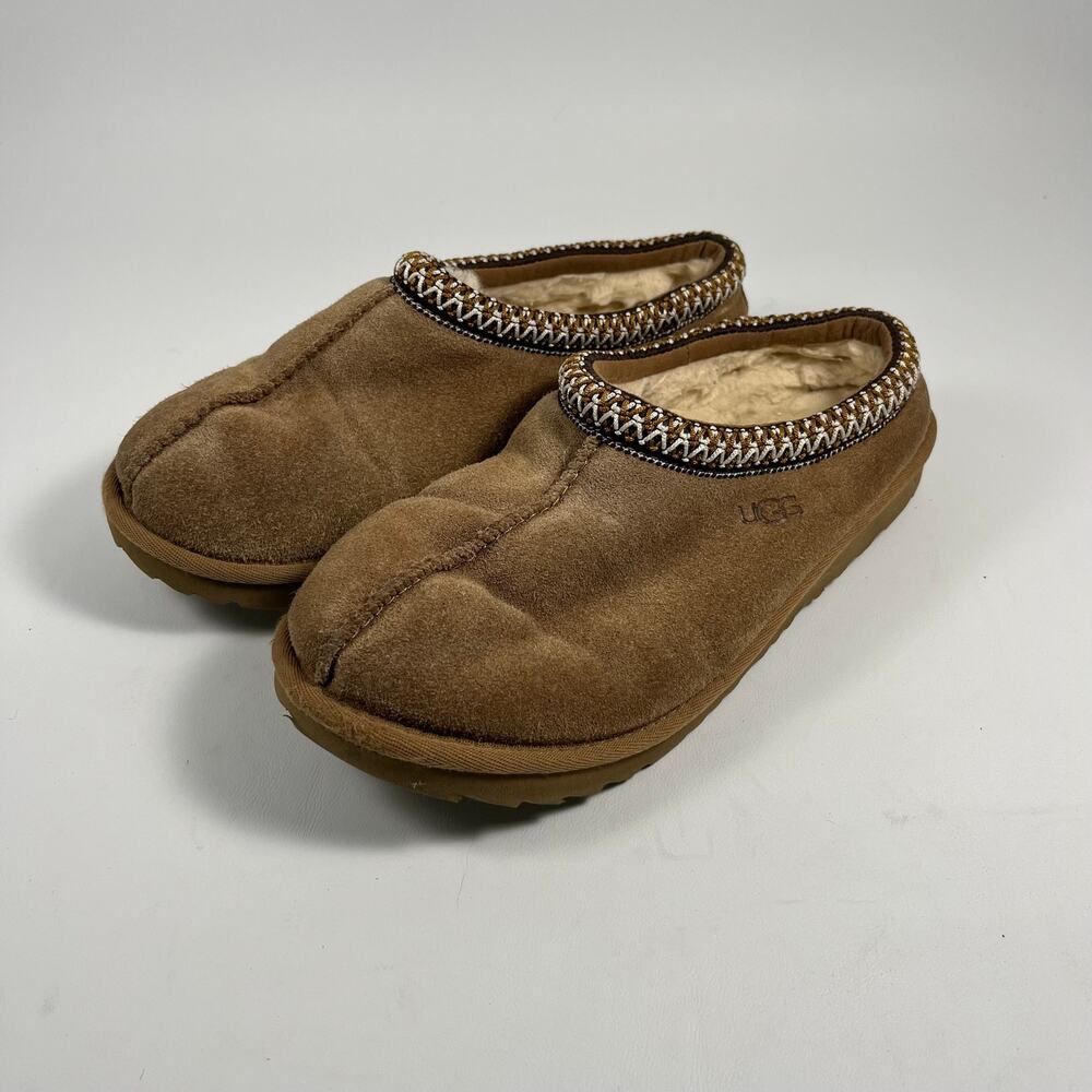Ugg Tasman Slippers Suede Chestnut Womens 6 Cozy Shearling Casual